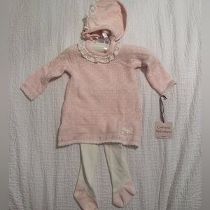 0-3 month dress and tights